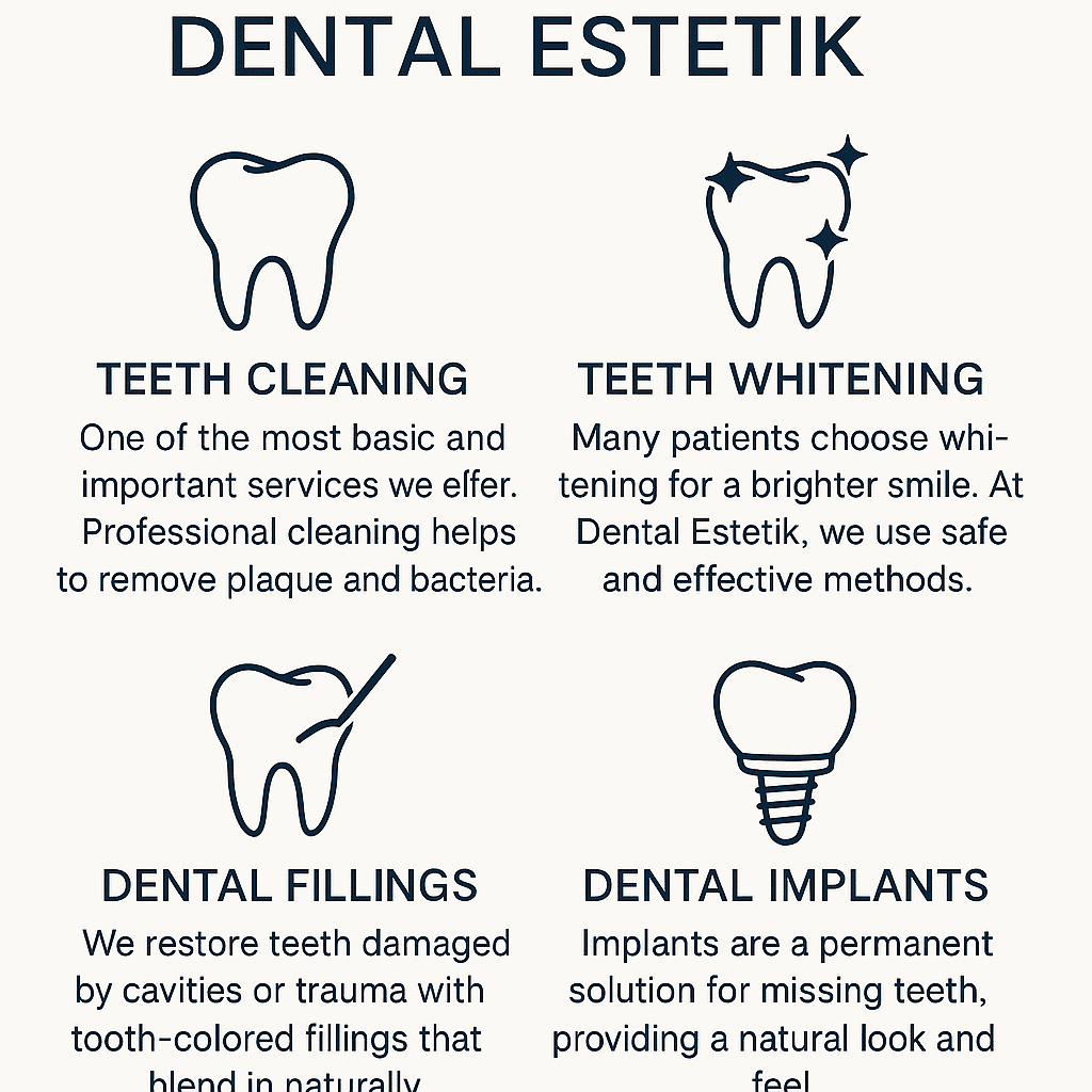 Most Popular Dental Services at Dental Estetik
